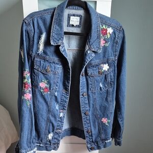 Denim Jacket Floral